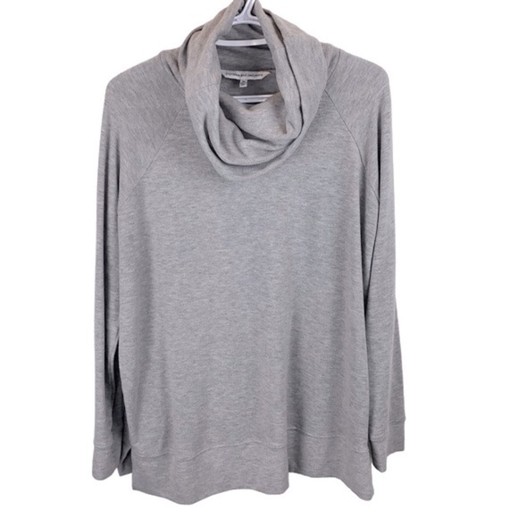cupcakes &  cashmere Heather Grey Luca Cowl Neck Long Sleeve Sweater sz M - Picture 1 of 10